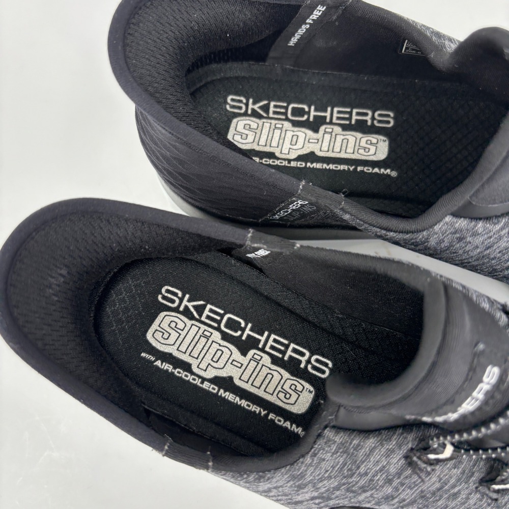 Skechers Slip-ins Sneaker Ultra Flex 3.0 Smooth Step Womens 9 Black White 149937 - Picture 6 of 11